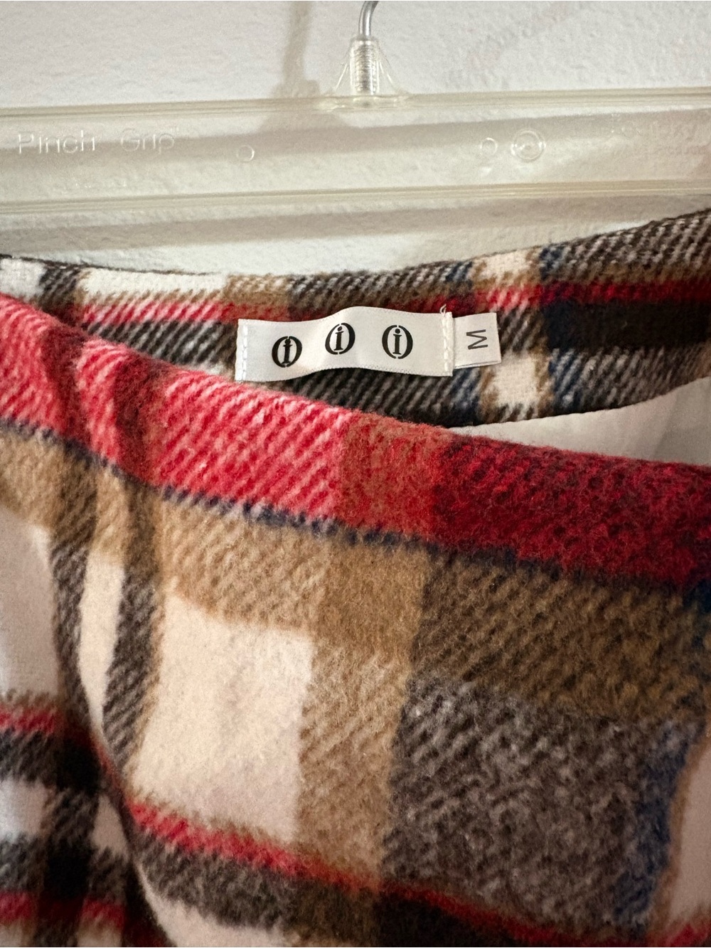 Plaid Mini Skirt in Red and Tan - Women's Skirt NWT medium - Picture 3 of 5